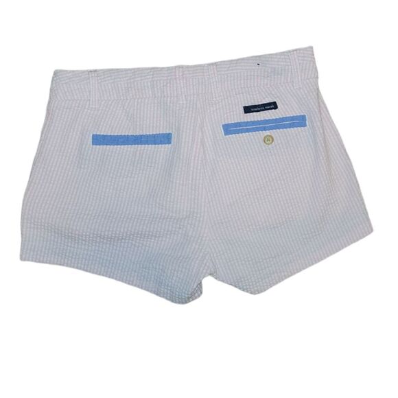 The Brighton Seersucker Chino Short in Pink Stripe by Southern Marsh 2 - Picture 2 of 8